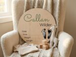Baby Name With Birth Stats, Personalized Baby Sign, Hospital Newborn Arrival Announcement Sign, Newborn Name Wood Sign for Name Reveal Sign - Image 7