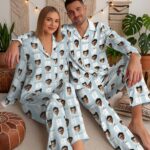 Custom Face Couple Pajamas Long and Short Set, Funny Pajamas with Photo, Personalized PJs Pants, Matching PJs Family & Couple Gift - Image 5