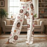 Custom Face Pajamas Long and Short Set, Funny Couple PJs with Photo, Personalized Pajamas Pants, Matching PJs Family & Couple Gift - Image 4
