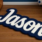 Personalized Rug with Name, Custom Tufted Nursery Rug, Handmade Logo Carpet, Kids Room Décor, Baby Shower Gift, Unique Home