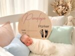 Baby Name With Birth Stats, Personalized Baby Sign, Hospital Newborn Arrival Announcement Sign, Newborn Name Wood Sign for Name Reveal Sign - Image 4