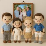 Custom Family Portrait Crochet Doll – Handmade Look Alike Doll | Personalized Christmas Gift - Image 3