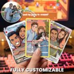 Valentine's Day Couple Card for Anniversary Gift, Lover Gift with Photo, Anime Couple Gift, Valentines Anime Card Gift for Gamer Boyfriend