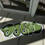 MF Doom Rug: Handmade Green Music Decor - Image 4