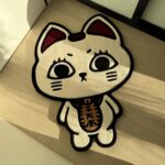Turbo Granny Tufted Rug: Dan Da Dan Anime, Lucky Cat Carpet - Image 8