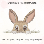 Special Bunny Machine Embroidery Easter Bunny Design for Tote Bag/Clothes/Pillow/Hoodie