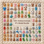 Mega Bundle 120+ Knitted Animal STL – Adorable Amigurumi 3D Print Toys – Instant Download Files