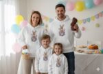Floral Easter Bunny Embroidery Easter Bunny Design for Tote Bag/Clothes/Pillow/Hoodie - Image 2
