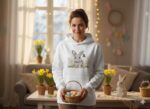 Cute Easter Bunny Embroidery Design Perfect for Easter outfits baby clothes, towels, tote bags, pillows and spring decorations - Image 2