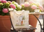 Easter Bunny Carrot Embroidery Easter Bunny Design for Tote Bag/Clothes/Pillow/Hoodie - Image 2