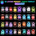 35 In Loving Memory Design Canva Editable Bundle, Memorial Design Bundle, 35 Different Design, Memorial Backgrounds Template,Drag your image - Image 3