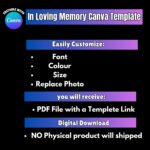 35 In Loving Memory Design Canva Editable Bundle, Memorial Design Bundle, 35 Different Design, Memorial Backgrounds Template,Drag your image - Image 5