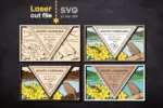 USA 50 States SVG Bundle for Laser Cutting | Layered State Signs | Glowforge Files | CNC Laser Cut Vector | Instant Download - Image 7