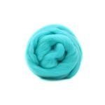 Coral Blue Merino Wool Roving – 19 Micron Superfine, Felting Craft (100g / 3.5 Ounce)