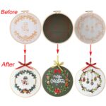 15 Patterns for Christmas Embroidery Kit - Custom Your Own Kit - Easy for Beginners with English Instruction, Full Kit Crafts - Image 10