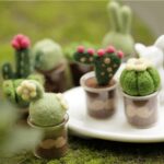 8 Pack Succulents Needle Felting Kits with Glass Pots - Mother's Day Present Craft Kit - Image 9