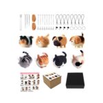 Mothers Day Gift - 8 Pack Cat and Dog Needle Felting Kits for Beginners with Key Chains - Gift for Mom, Grandma
