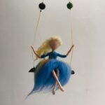 Swing Fairy Needle Felting Kit, Elf Felting Supplies - Gift for Mom, Grandma - Video Instruction Friendly for Beginner - Height 4" (10cm) - Image 4
