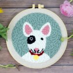 Dog Punch Needle Kit for Beginners, Full Set (8" Hoop) - Image 2