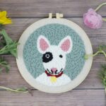 Dog Punch Needle Kit for Beginners, Full Set (8" Hoop)