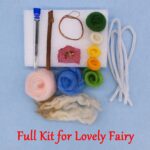 Swing Fairy Needle Felting Kit, Elf Felting Supplies - Gift for Mom, Grandma - Video Instruction Friendly for Beginner - Height 4" (10cm) - Image 8