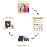 Mothers Day Gift - 8 Pack Cat and Dog Needle Felting Kits for Beginners with Key Chains - Gift for Mom, Grandma - Image 6
