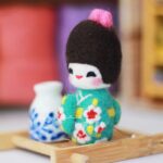 Japanese Doll Needle Felting Kit for Beginner 4" (10cm) Height Craft Kit Gift for Mom - Include Everything to Make in English Instruction - Image 4