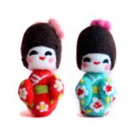 Japanese Doll Needle Felting Kit for Beginner 4" (10cm) Height Craft Kit Gift for Mom - Include Everything to Make in English Instruction