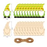 Gnomes Wooden Slices Kit - Christmas Decor DIY Home Decorations Blank, Christmas Ornaments for Party, Wall, Tree - Image 5