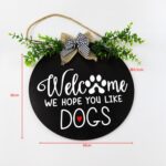Welcome Home Door Hangers Decor for Christmas - Dog and Cat Design - 12 inch Diameter - Image 8