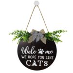 Welcome Home Door Hangers Decor for Christmas - Dog and Cat Design - 12 inch Diameter - Image 5