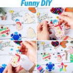 Gnomes Wooden Slices Kit - Christmas Decor DIY Home Decorations Blank, Christmas Ornaments for Party, Wall, Tree - Image 10