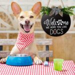 Welcome Home Door Hangers Decor for Christmas - Dog and Cat Design - 12 inch Diameter - Image 3