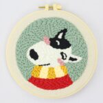 Dog Punch Needle Kits for Starter Punch Needle Tool Threader Fabric Embroidery Hoop Yarn Punch Needle Kit / Embroidery Kit, Cross Stitch Kit - Image 2