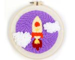 Planet Punch Needle Kit for Kids - Punch Pattern Christmas Gift for Her, Full Craft Kit for Beginner - Embroidery Kit, Cross Stitch Kit - Image 3