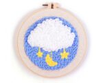 Cloud Punch Needle Kit Christmas Gift - Punch Pattern Christmas Gift for Her, Full Craft Kit for Beginner - Embroidery Kit, Cross Stitch Kit - Image 2