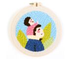 Mother and Son Punch Needle Kit for Family - Punch Pattern Christmas Gift for Her, Full Craft Kit for Beginner Embroidery Kit - Image 2