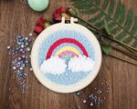 9 Punch Patterns Needle Kit - Beginner Needlework Craft, Embroidery Starter Kit - Image 4