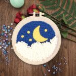 Honeymoon Punch Needle Kit for Family - Punch Pattern Christmas Gift for Her, Full Craft Kit for Beginner - Embroidery Kit, Cross Stitch Kit
