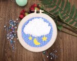 Cloud Punch Needle Kit Christmas Gift - Punch Pattern Christmas Gift for Her, Full Craft Kit for Beginner - Embroidery Kit, Cross Stitch Kit
