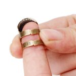 2 Size Sewing Thimble Finger Protector, Sewing Tools Accessories Retro Handwork Sewing Thimble - Image 4