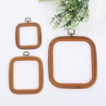 3 Size Square Embroidery Hoop Retro Rubber Design for Embroidery Kit - Hoop Art Accessories