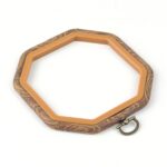 Octagon Embroidery Hoop Retro Rubber Design for Embroidery Kit - Hoop Art Accessories - 5.5x5.5 inch - Image 5