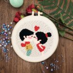 Family Love Punch Needle Kit – Beginner Craft, Christmas Gift