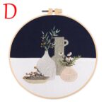 Flower and Vase Embroidery Kit for Beginner - Hoop Art Including Everything to Make, Female Gift - Image 5
