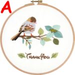 Robin Embroidery Kit – Beginner DIY Craft, 8 inch (4 Pack) - Image 2