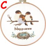 Robin Embroidery Kit – Beginner DIY Craft, 8 inch (4 Pack) - Image 4