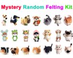 Mother's Day Gift Mystery Needle Felting Kit Random 12 Dogs and 9 Cats Felting Supplies for Beginner Full Kit - Include Everything to Make