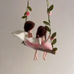 Mother's Day Gift Fairy Mom and Child Needle Felting Kit, Video Instruction Height 6 and 4 inch - Image 4