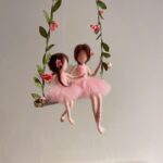 Mother's Day Gift Fairy Mom and Child Needle Felting Kit, Video Instruction Height 6 and 4 inch - Image 2